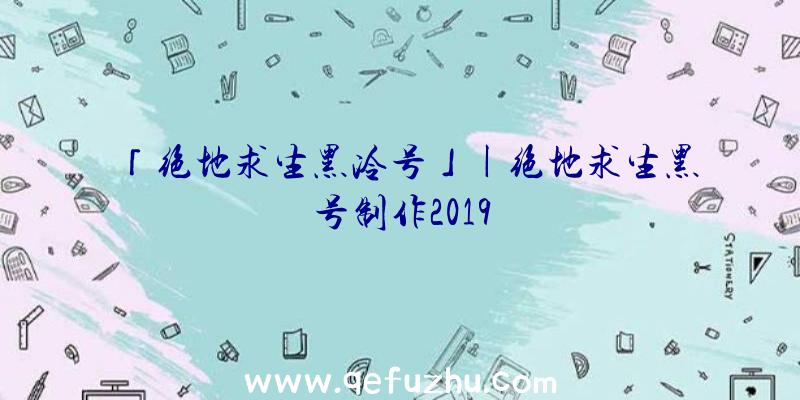 「绝地求生黑冷号」|绝地求生黑号制作2019